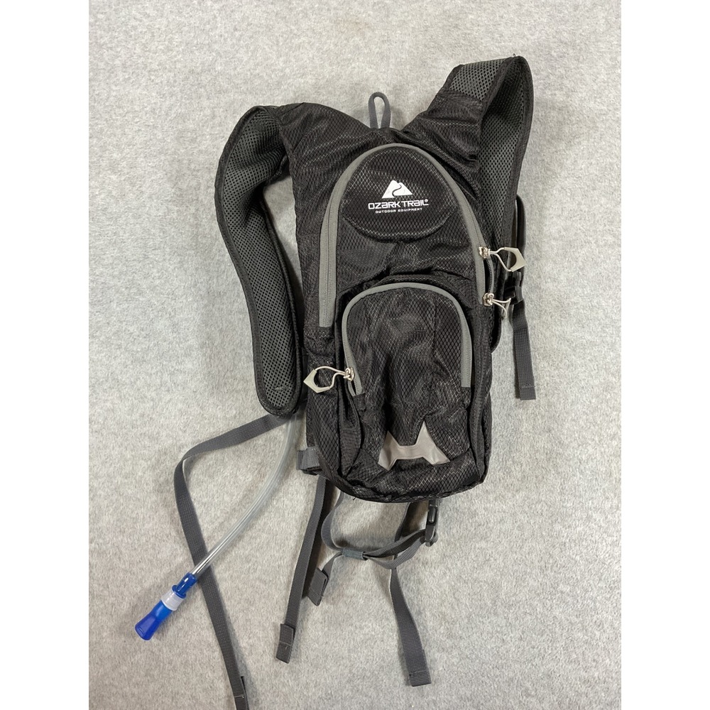 Ozark Trail Hydration Pack Backpack with Water Bladder Black Grey Hiking Cycling